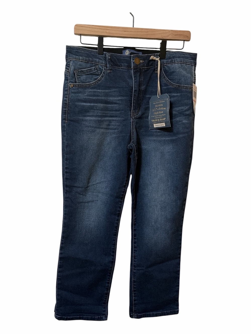 Democracy Ankle Crop Straight Leg Classic Dark Wash Women’s Jeans - Blue